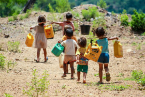<p>Children walking to a nearby river to get water in Lao (image: <a href="https://www.flickr.com/photos/asiandevelopmentbank/19144738993">Asian Development Bank</a>)</p>