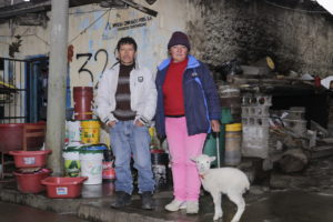<div class="post_image">The house of Edelmira Artica and her husband, who refuse to leave Old Morococha, is stamped with Chinalco’s logo (Photo: Marco Alegre/Convoca)</div>