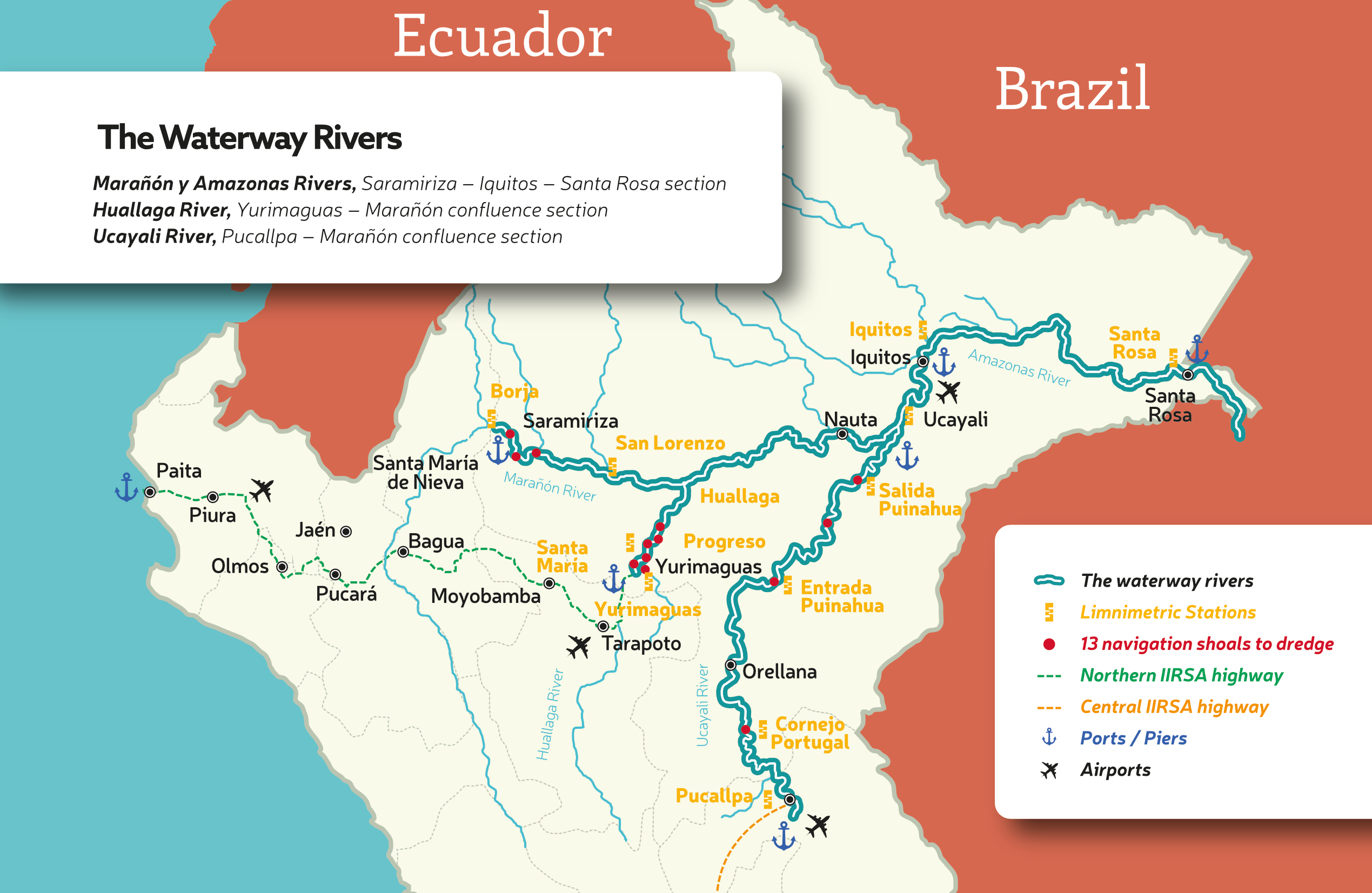 Amazon Waterway Peru map