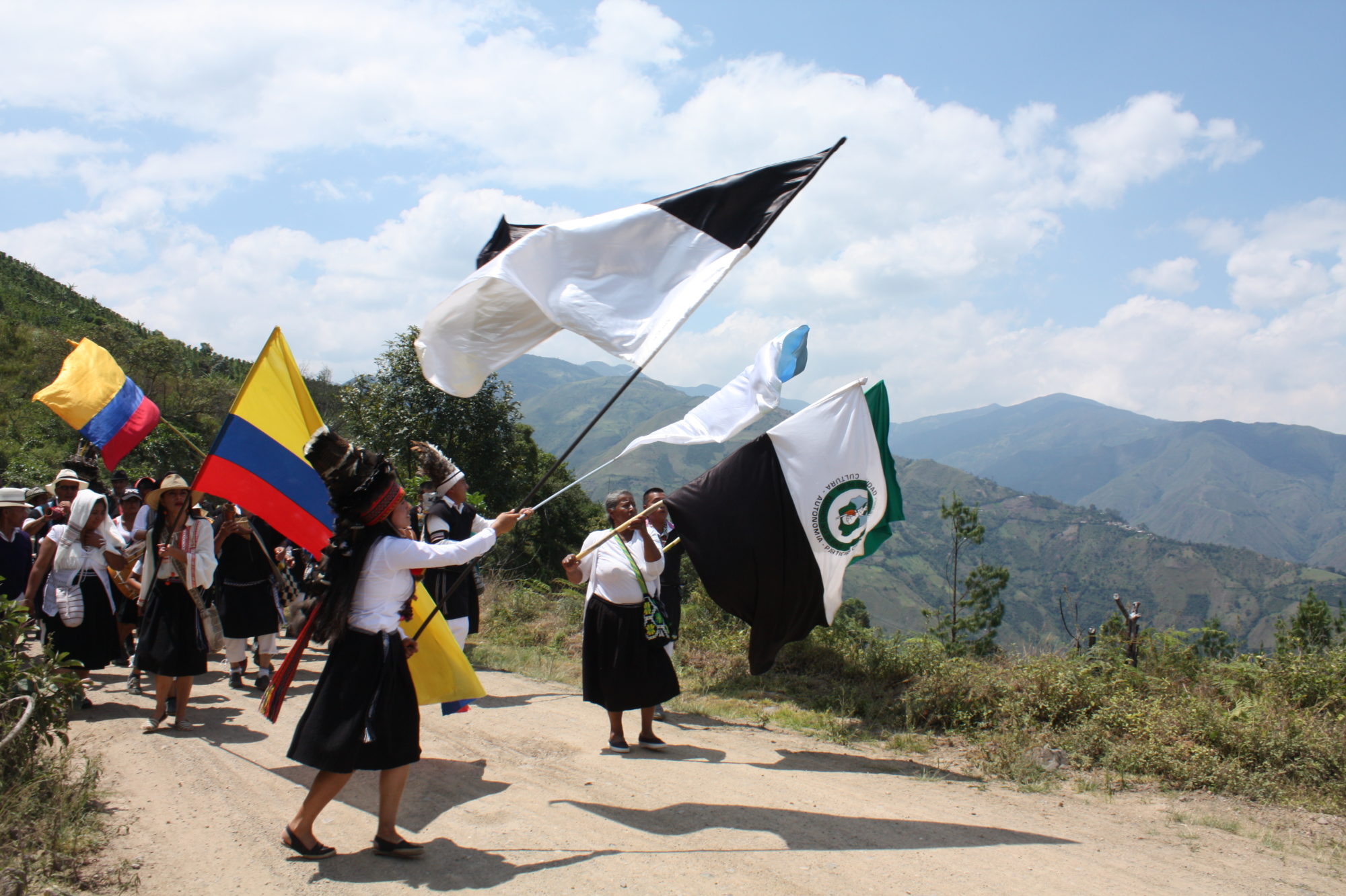 Inga indigenous community of southern Colombia in a parade