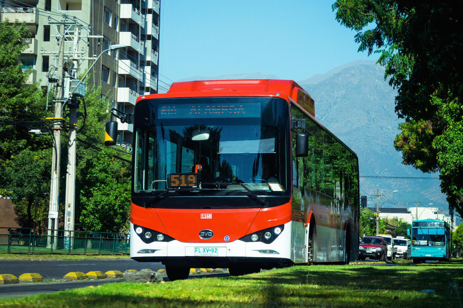 byd electric bus in Santiago, Chile