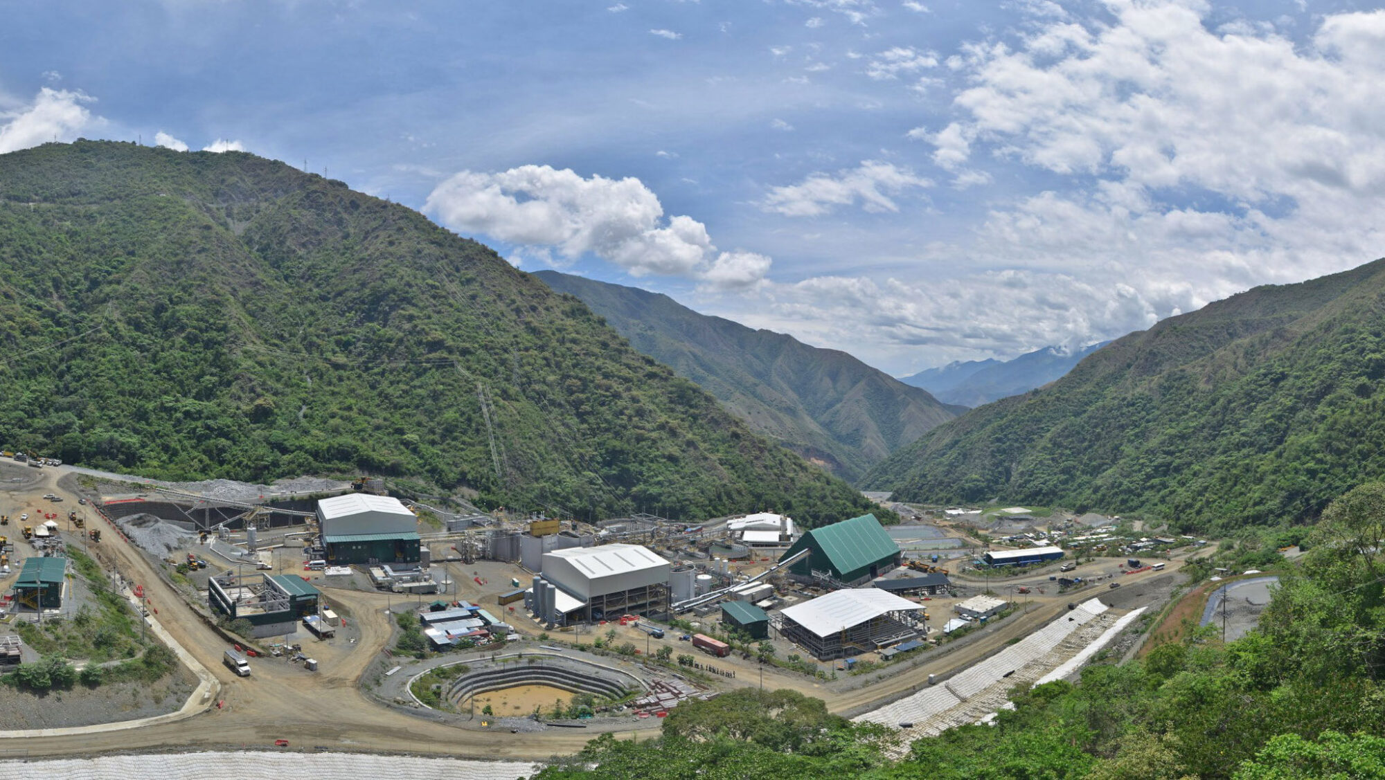 Aerial view of Buritica gold mine owned by Zijin