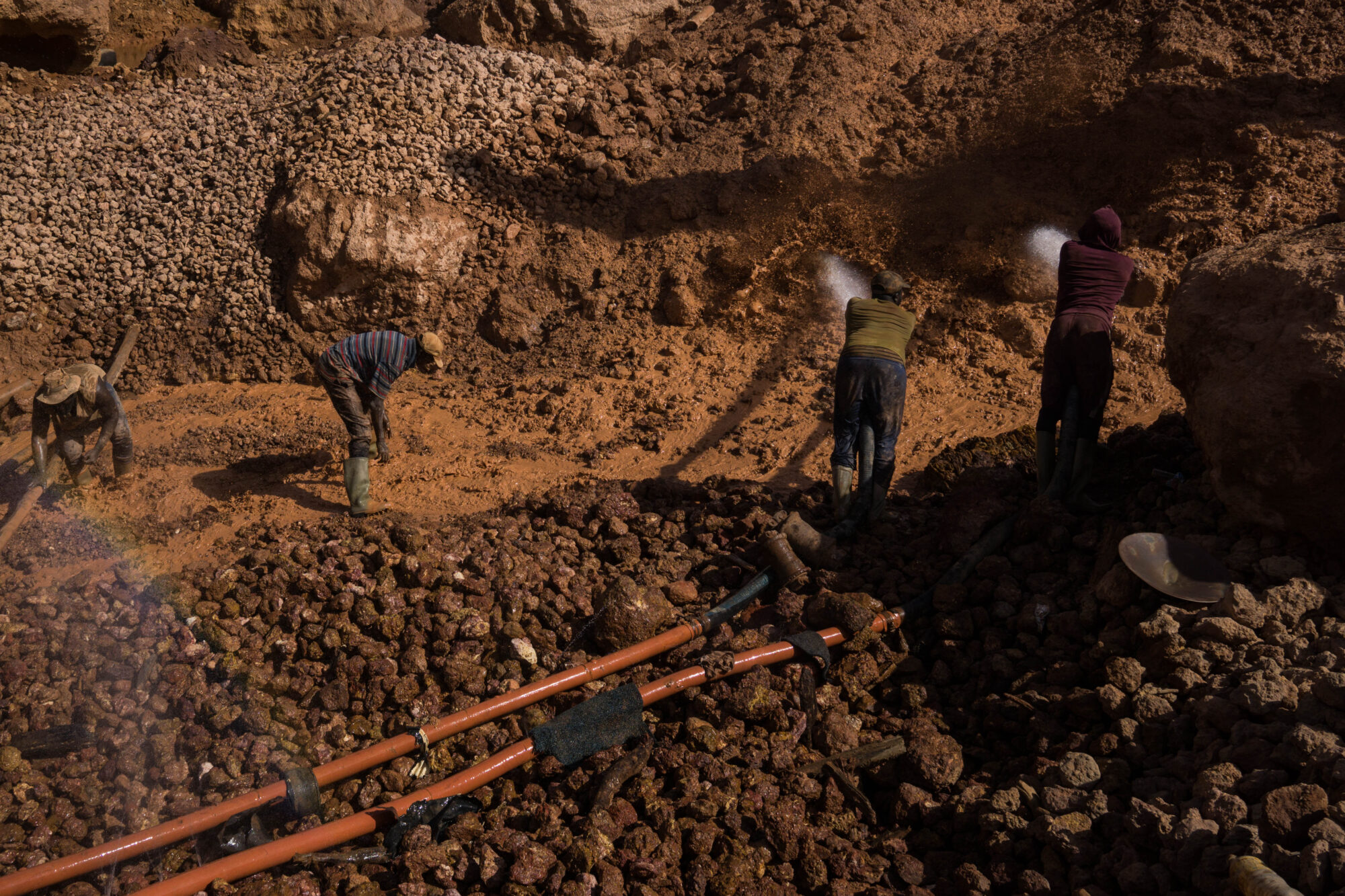 Gold miners at work in Suriname