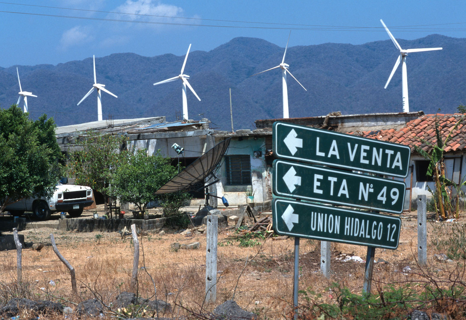 Wind turbines near the town of La Venta, Oaxaca, Mexico