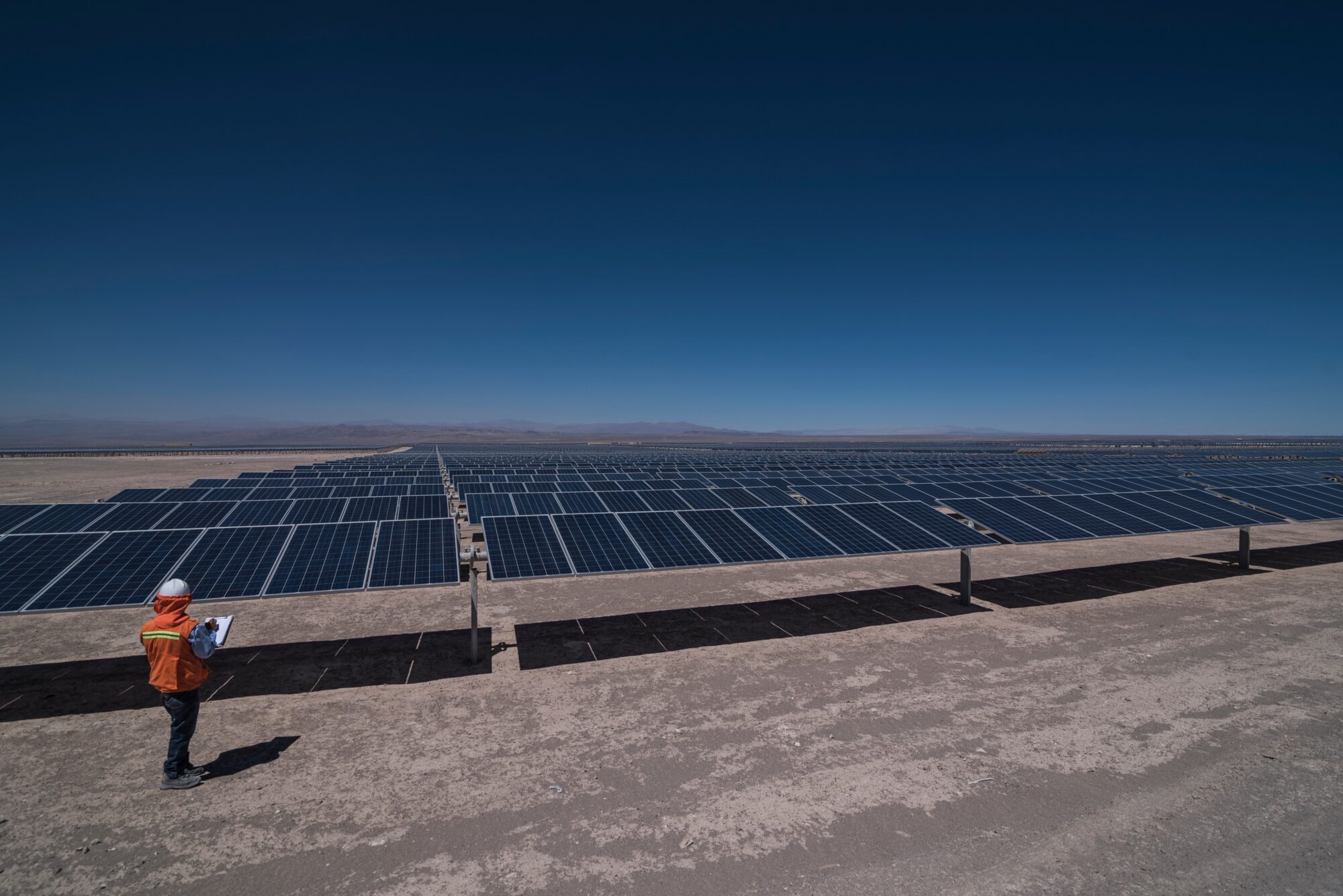 A solar park in Chile's Atacama desert