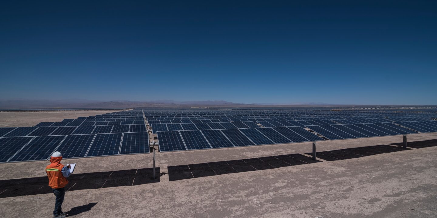 A solar park in Chile's Atacama desert