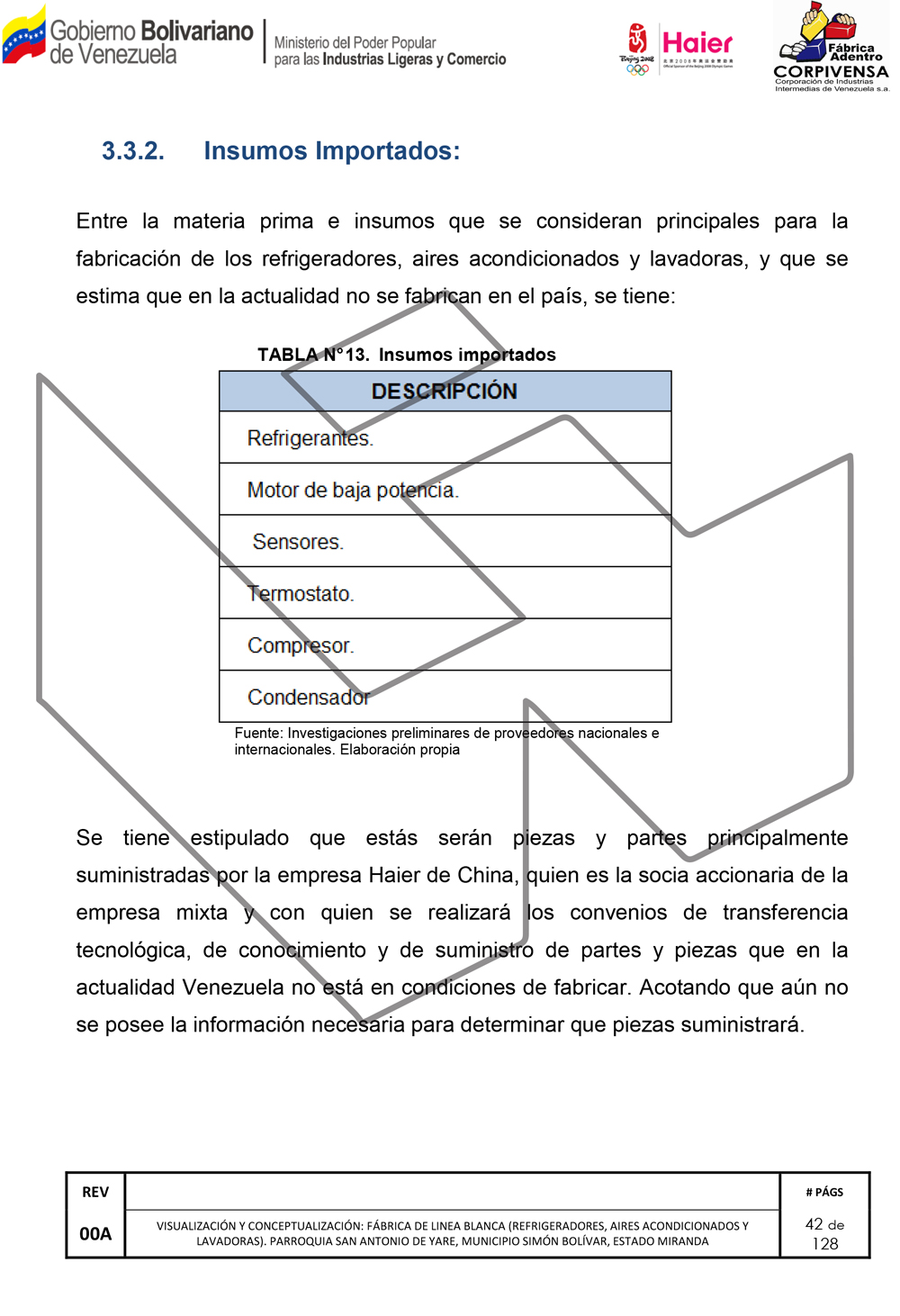 documento do governo venezuela 