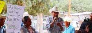 Public meeting in the community of Bacanuchi, Sonora