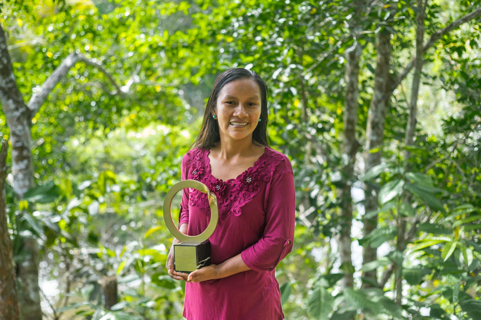 <p>Liz Chicaje has won the Goldman Prize for environmental activism for her efforts to protect Peru&#8217;s Yaguas National Park from illegal logging and mining (image: Goldman Environmental Prize)</p>