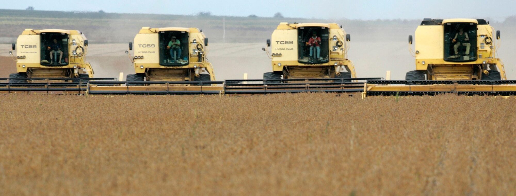soybean harvesters in brazil