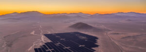 Aerial view of a solar plant in Chile’s Atacama desert