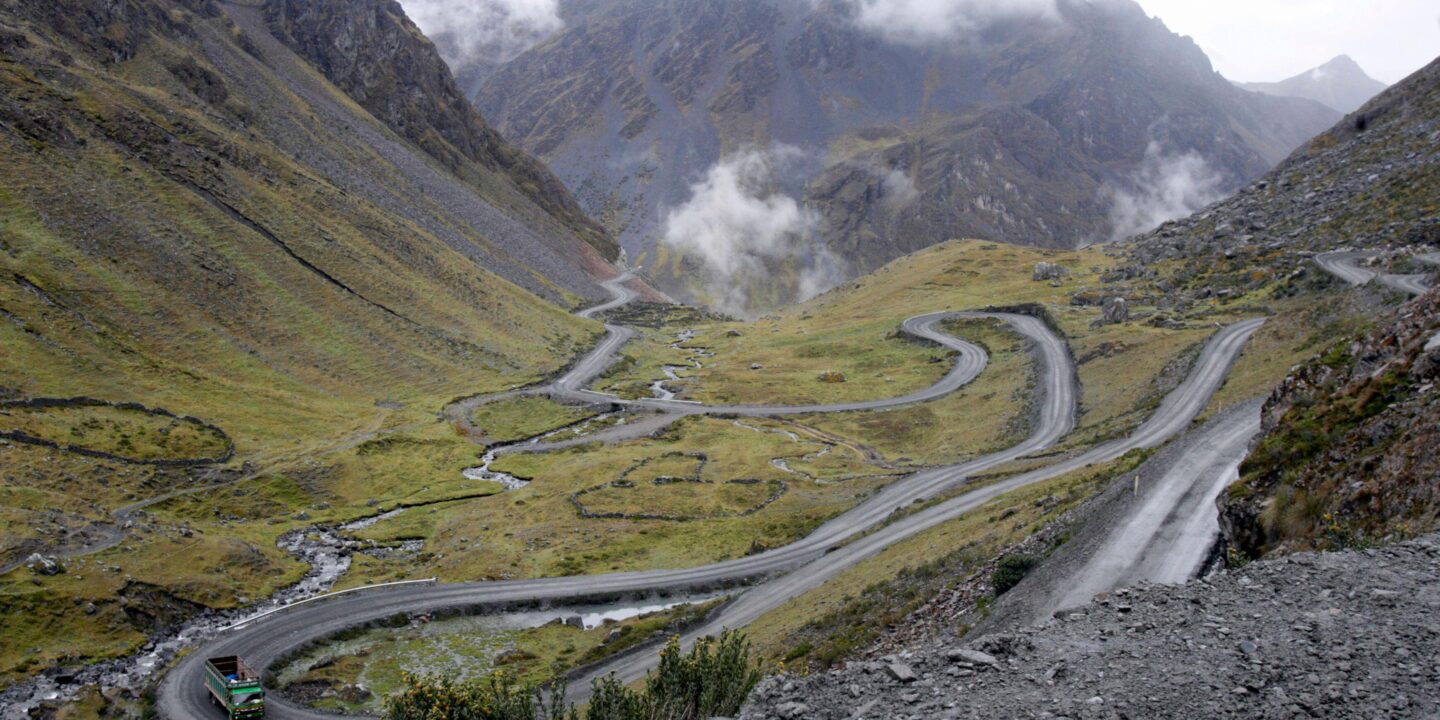 <p>The construction of the Interoceanic Highway in Peru, pictured here in 2007, and its impacts since completion have been hugely controversial,  strengthening calls from some quarters for railways to be preferred as a transportation option in Amazon regions. (Image: Mariana Bozo / Alamy)</p>