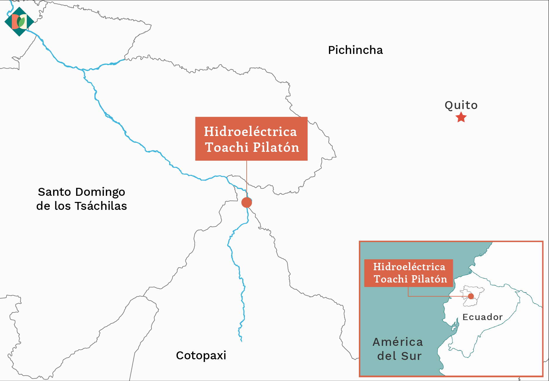 mapa hidroeléctrica toachi pilatón