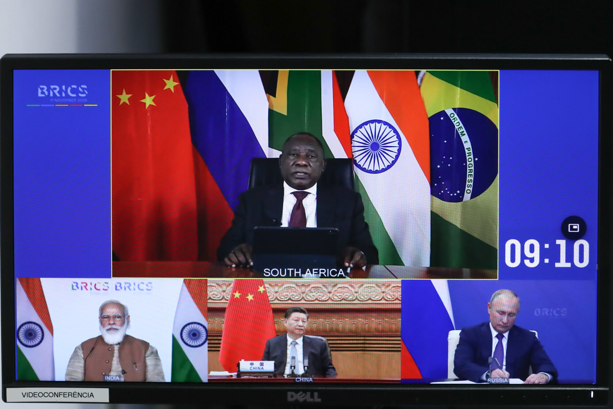 Cúpula virtual anual do BRICS em 2020