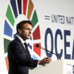 Emmanuel Macron en la Conferencia sobre los océanos de la ONU en Lisboa
