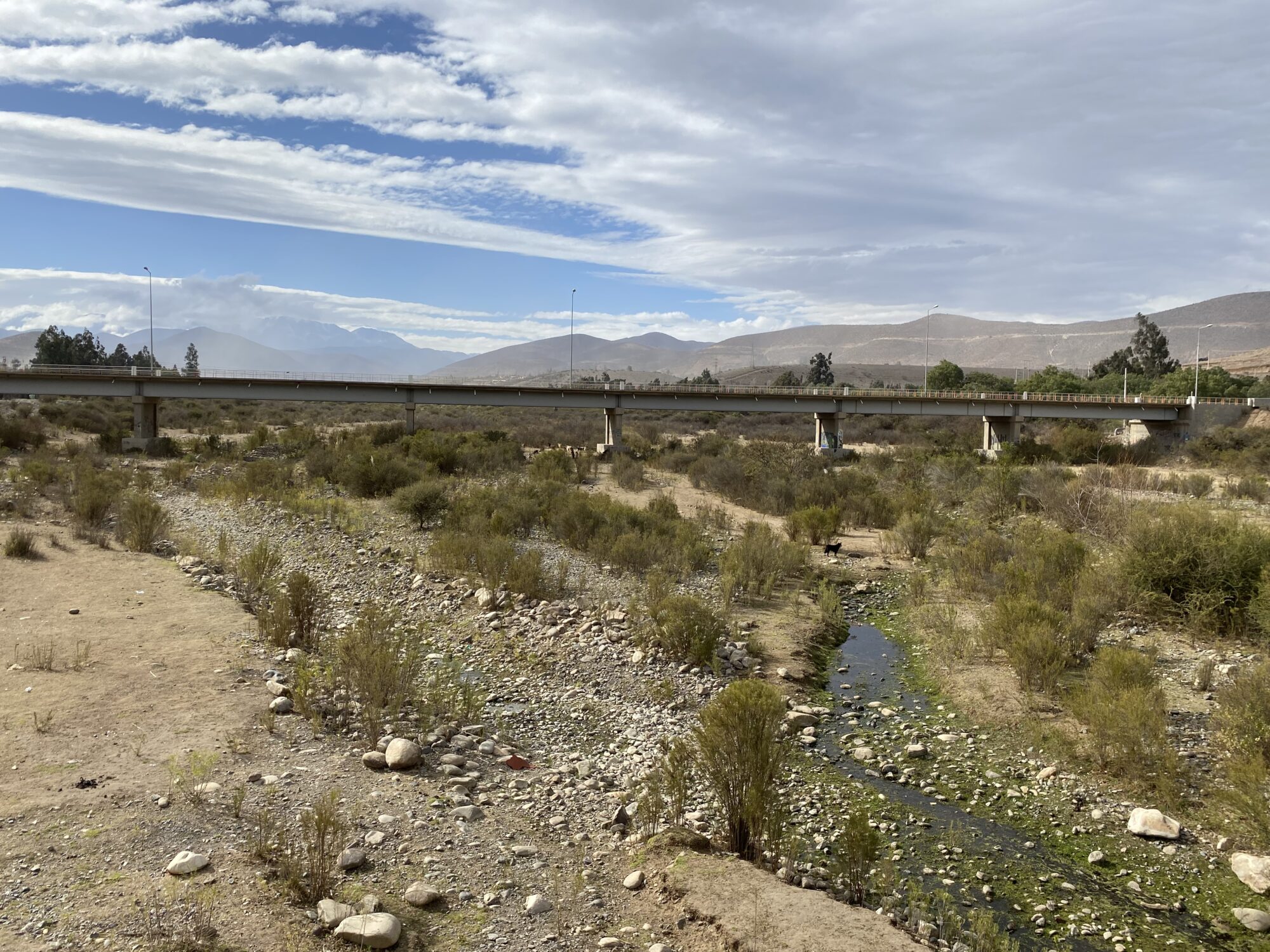 vazão seca do rio Illapel no Chile