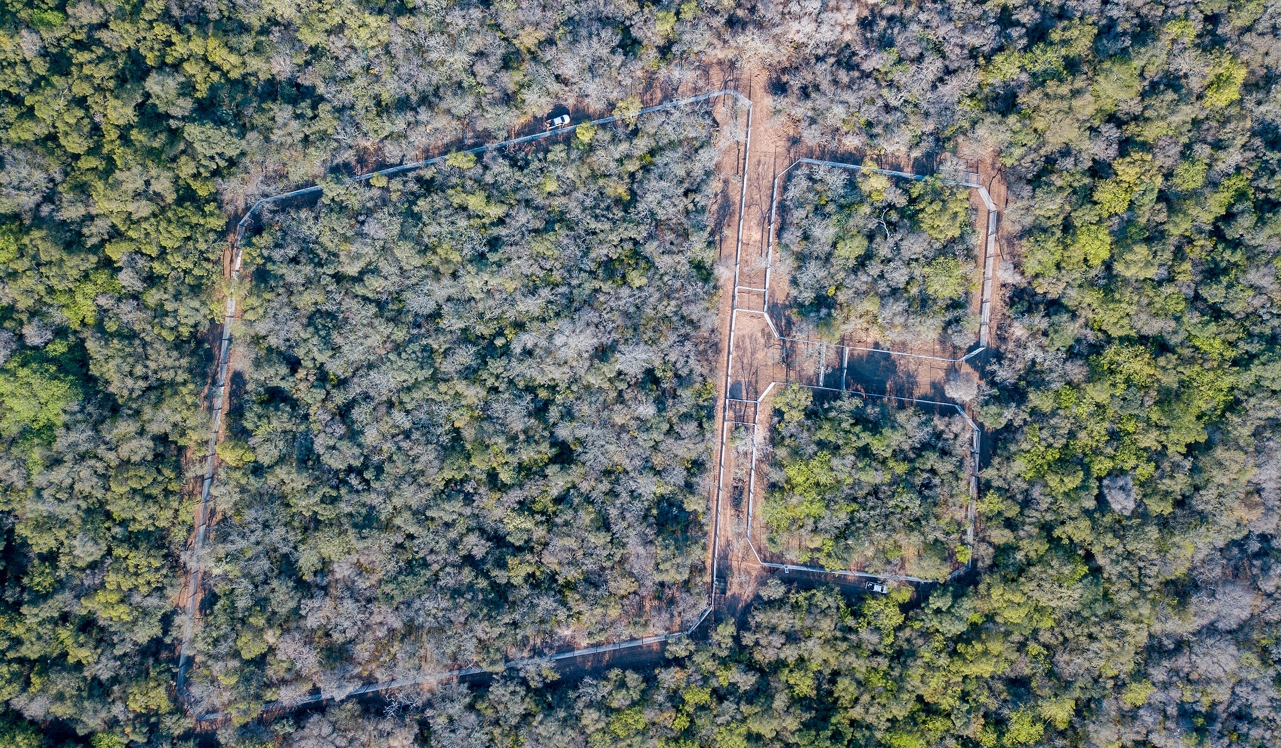 vista aérea de un corral de jaguares