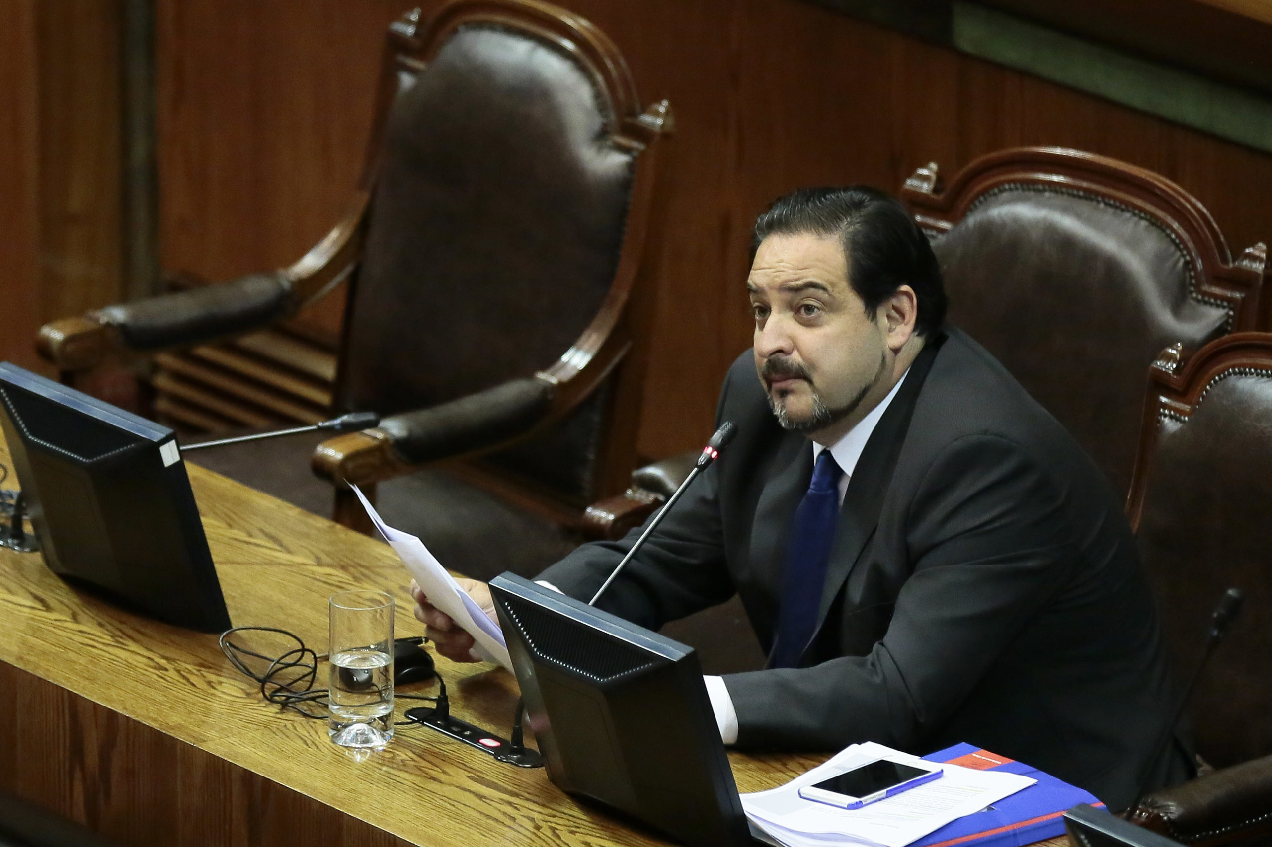 Andrés Rebolledo na Câmara de Deputados do Chile
