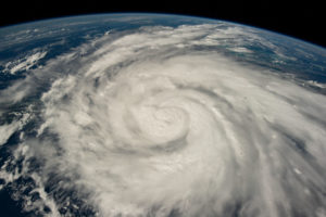 Hurricane seen from above