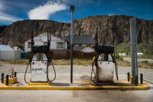 <p>A gas station in Santa Cruz province, Argentina. The fossil fuel industry is responsible for over a third of all human-caused methane emissions, but these may be underreported due to shortcomings in measuring methods. (Image: <a href="https://flic.kr/p/dThZmo">Damién Roué</a> / <a href="https://flickr.com/people/damienroue/">Flickr</a>, <a href="https://creativecommons.org/licenses/by-nc/2.0/">CC BY-NC</a>)</p>