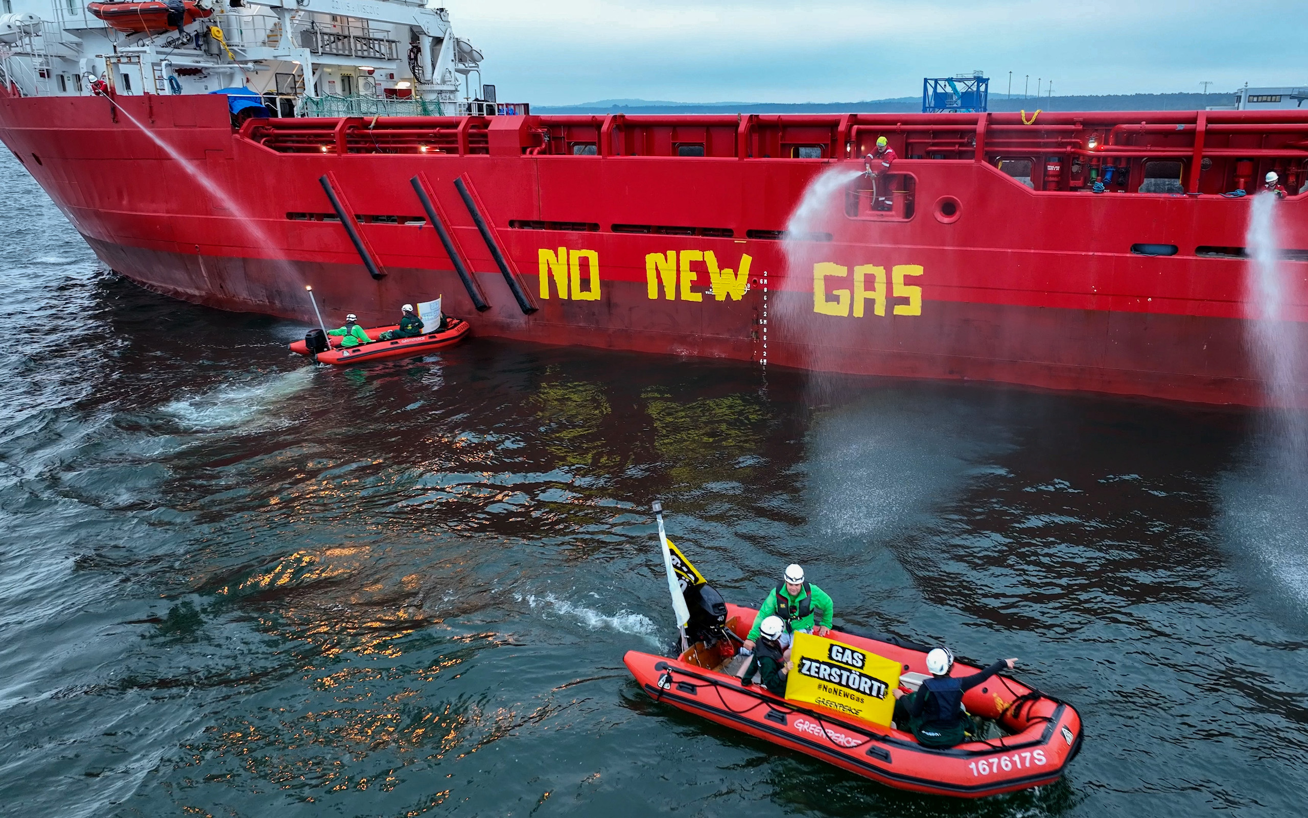 Protestos contra gasoduto na Ilha de Rügen