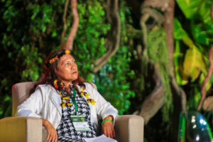 <p>Patricia Kajoeramari, lawyer for the Organisation of Indigenous Peoples of Suriname, at the Amazon Summit in Belém, Brazil, last August. In 2023, the Amazon region experienced a historic drought, and faces challenges for its future. (Image: <a href="https://www.flickr.com/photos/palaciodoplanalto/53102813169/">Palácio do Planalto</a>, <a href="https://creativecommons.org/licenses/by-nd/2.0/">CC BY-ND</a>)</p>